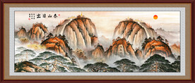 五岳独尊泰山山水画