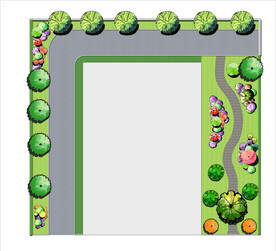 庭院彩平设计图