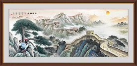 国画迎客松