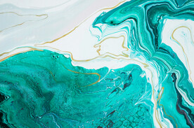 绿色水彩水墨装饰画背景