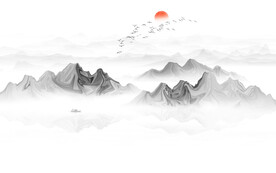 抽象山水画