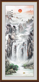 竖幅山水画