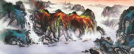 泼墨山水画