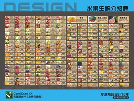 水果生鲜介绍牌