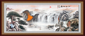 迎客松国画