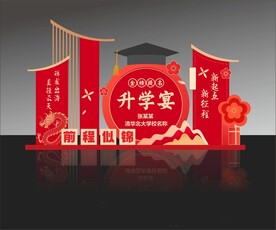 升学宴谢师宴美陈背景 