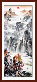 紫气东来国画