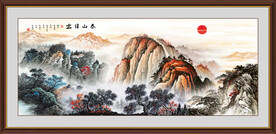 泰山日出国画