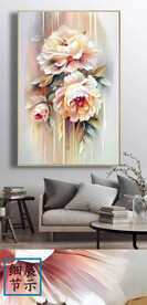 欧式奢华立体花卉客厅沙发装饰画