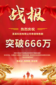 销售喜报海报