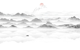山水水墨画
