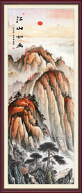 竖幅山水画