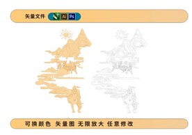 茅台镇酿酒工艺流程矢量包装设计