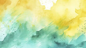 黄绿渐变水彩水墨背景