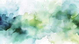 绿色水彩水墨背景