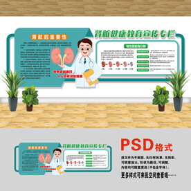 医院文化墙 慢性肾脏病