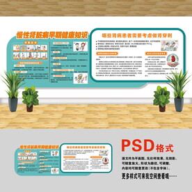 医院文化墙 肾脏病早期