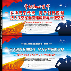 空军75周年宣传展板