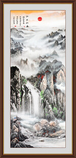竖幅山水画