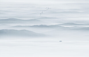 新中式屏风山水画