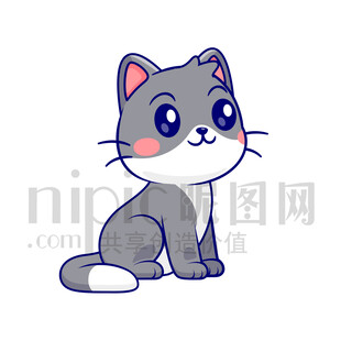 可爱卡通动物猫咪