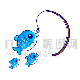 可爱卡通钓鱼比赛