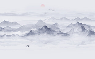 水墨画山水