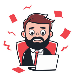 人物职场男人工作繁重