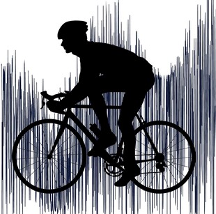 自行车剪影