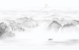 国画水墨山水