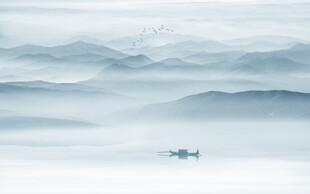 新中式山水背景墙