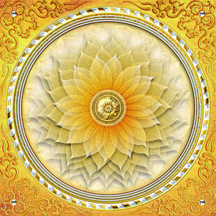 金色立体花纹