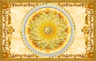 欧式金色花纹