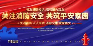 消防安全背景展板