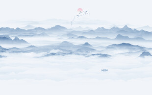 水墨画山水
