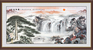 迎客松国画