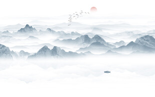 山水水墨画