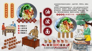 油泼面背景墙