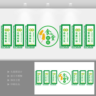 学校食堂文化墙