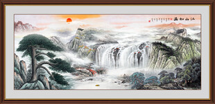 迎客松国画
