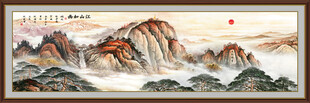 泰山日出国画