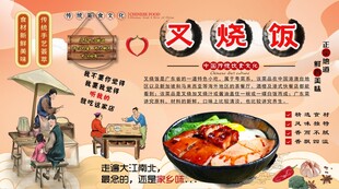 叉烧饭背景墙