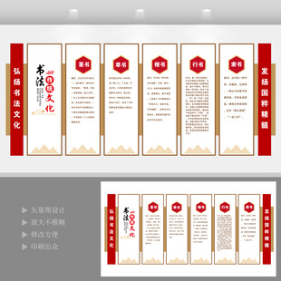 书法简介文化墙