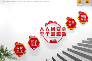 楼梯安全生产文化墙