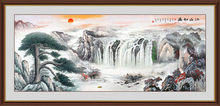 迎客松国画