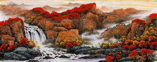 国画办公室山水挂画