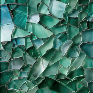 绿色碎玻璃纹理图案