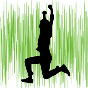 跳跃的活力身影