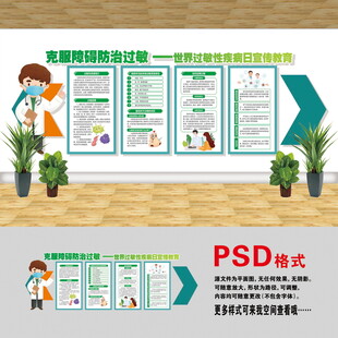 防治过敏文化墙