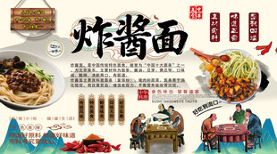 炸酱面背景墙